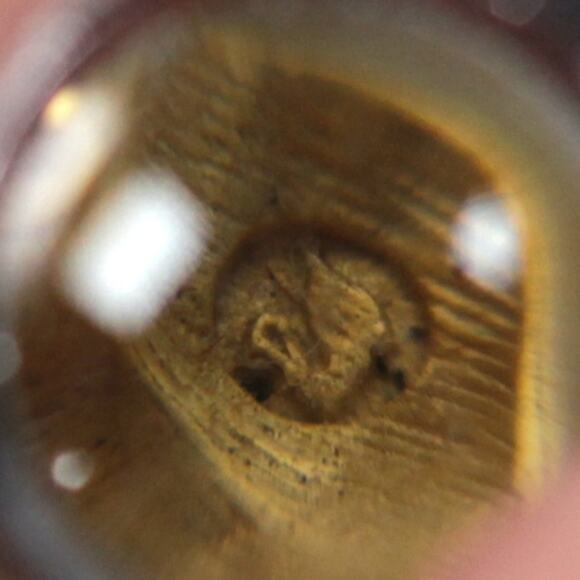 Swarovski Signed Gold Tone Crystal Faux Pearl Lily Mini Brooch Pin - Picture 5 of 7